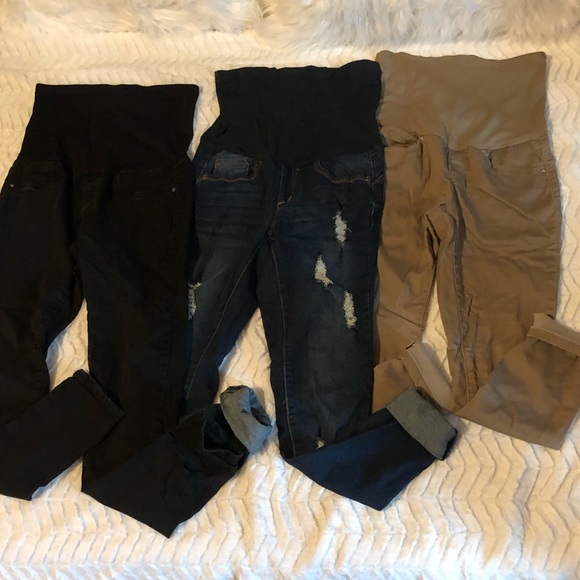 Denim - 3PC Maternity Jean bundle small